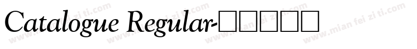 Catalogue Regular字体转换